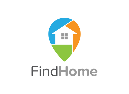 Haus, Karte, Pin, Karte, GPS, Lage, Immobilien, Hostes, Wohnen, Logo