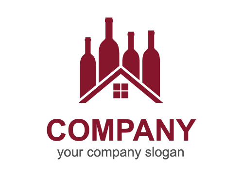 Wein Logo, Weingut Logo, Getrnke Logo, Haus Logo