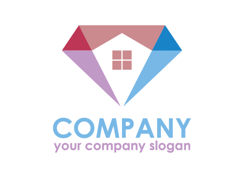 Diamant Logo, Haus Logo, Immobilien Logo, Firma Logo, Unternehmen Logo, Beratung Logo, Logo, Grafikdesign, Design, Branding