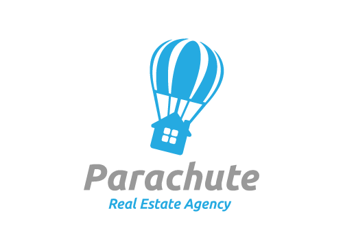 Fallschirm, Immobilien, Zuhause, Logo