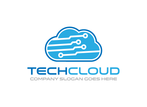 Cloud, Technologie,Gliederung, Digital, Computer, Logo