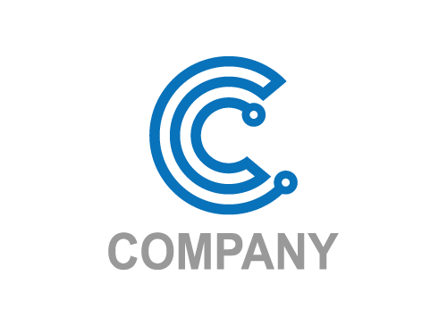 Buchstabe C Logo, Symbol C Logo, Technologie Logo, Kommunikation Logo, Internet Logo, Cyber, Sicherheit, Programmierung, Computer