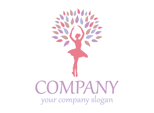 Ballerina logo, Kosmetik logo, Baum logo, Blatt logo, Yoga logo, Spa logo, Wellness logo, Pflege logo