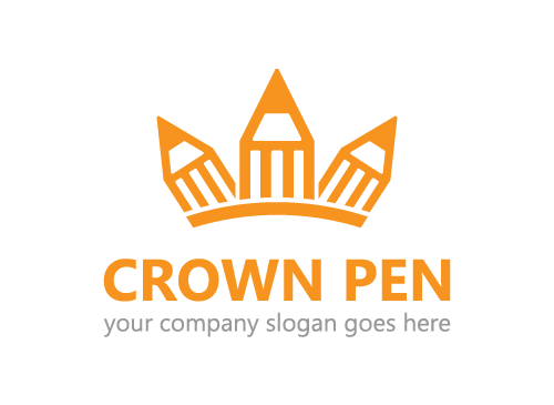 Stift, Krone, Schule, Bildung, Logo