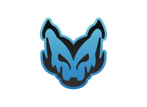  Wolf logo, Blauer Welpe logo, Blauer Wolf logo, Husky logo, Sport logo, Tier logo, wild logo