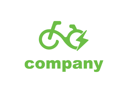 Transport Logo, Fahrrad Logo, Radfahren Logo, Fahrradgeschft Logo, grnes Fahrrad, grnes Fahrrad