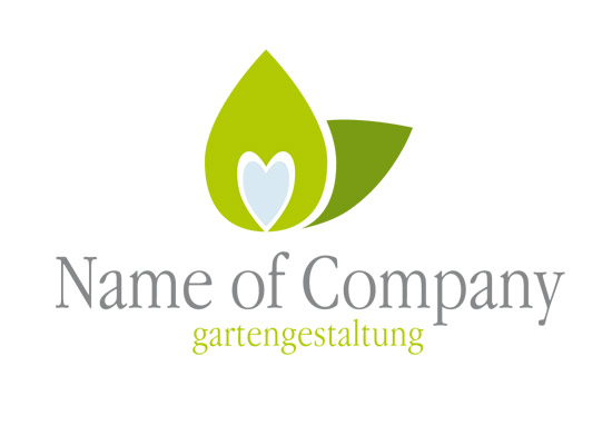 Logo mit Blttern und Herz