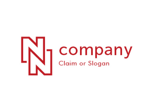 Modernes Logo, Buchstaben NN