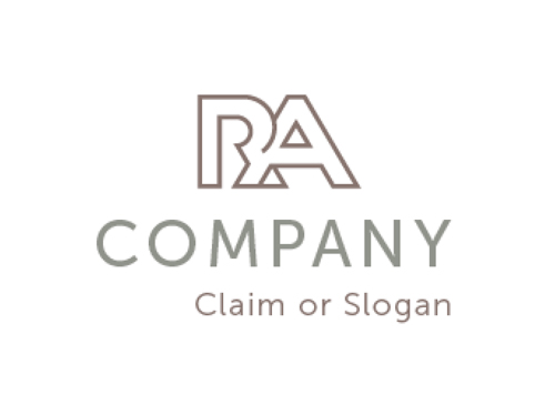 Modernes Logo, Buchstabenkombination RA