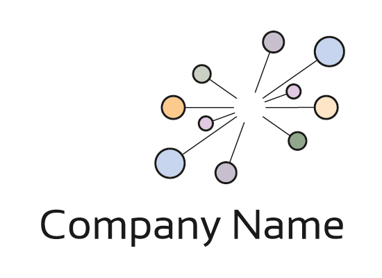 Netzwerk Logo mit Punkten 