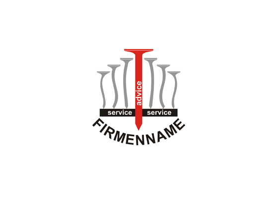 Logo mit Ngeln z.B. fr Tischlerei
