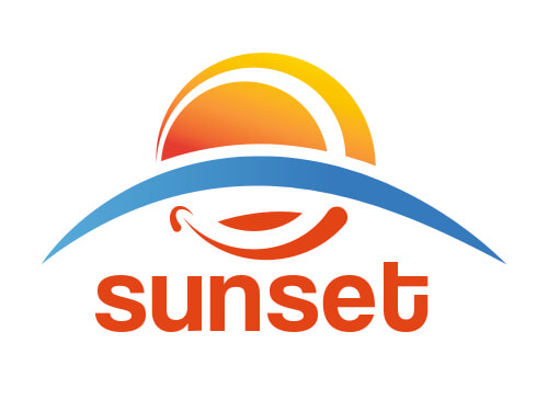 Sonnenlachen Sonnenuntergang Logo
