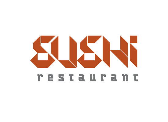 Sushi Restaurant - Typografisches Logo
