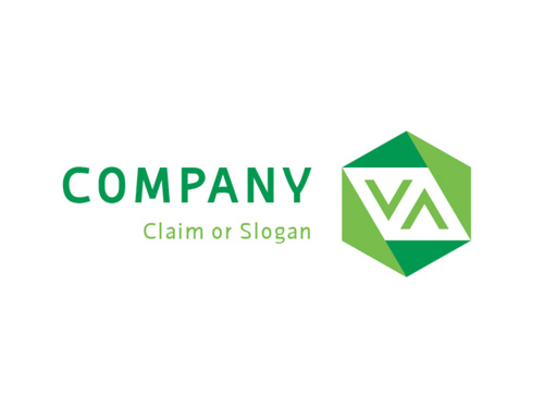 Modernes Logo, Buchstabenkombination VA