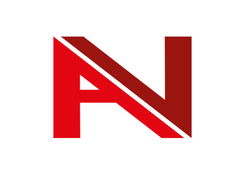 Zeichen, zweifarbig, A, N, Logo