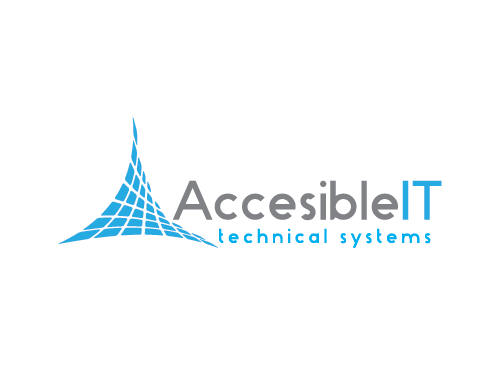 Zugangs Logo, Technologien, Software, Prozess, Blau