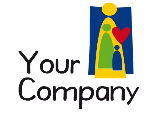 Logo mit drei Menschen und Herz