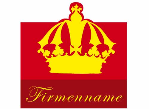 Gelbe Krone auf rotem Grund, Logo