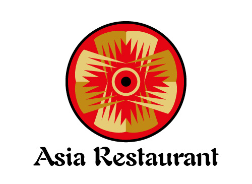 Zeichen, Kreis, Asia Muster, Restaurant, Dienstleistung
