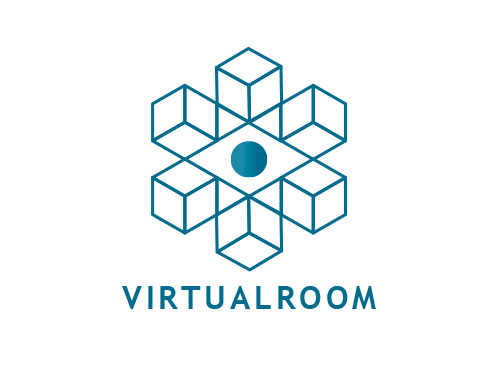 , Raum, Konstruktion, Auge, IT, Logo