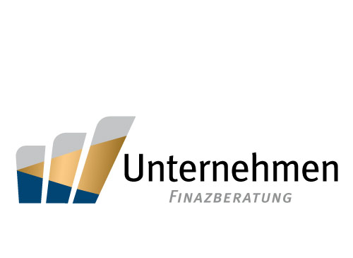 Logo drei aufsteigende Balken, Finanzen, Finanzberatung, Service