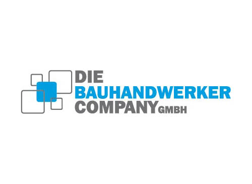 abstraktes Bauhandwerker Logo, zweifarbig