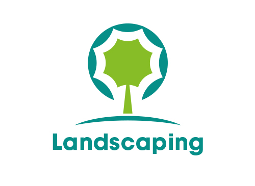 Natur, Baum, Landschaftsbau, Logo