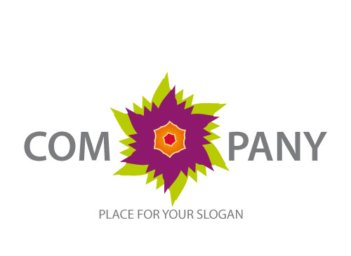 Logo abstrakte Blume