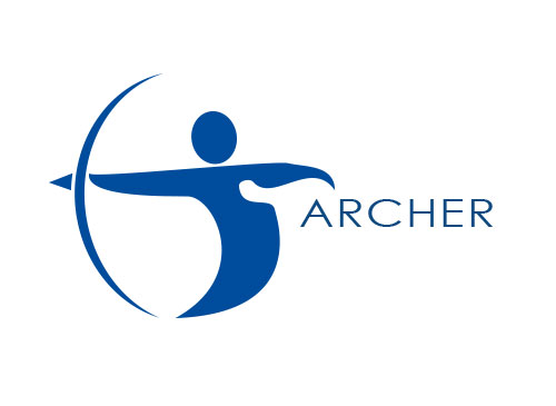 Zeichnung, Bogenschtze, Pfeil, Logo