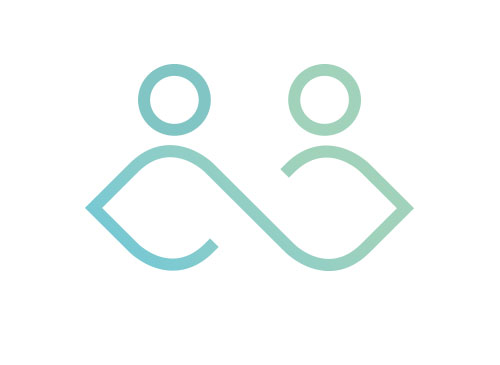 Zwei Menschen, Natur, Coaching, Verbindung, Logo