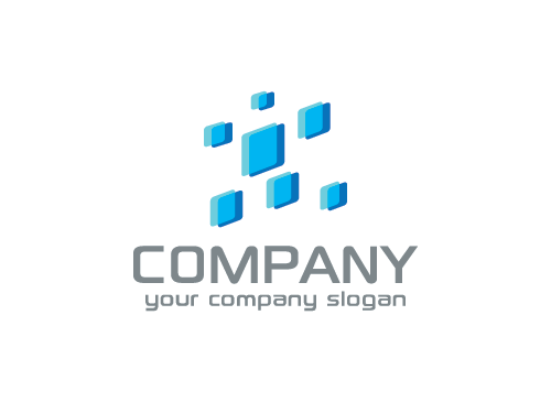 Medien Logo, Pixel Logo, Verbindung Logo, Daten Logo
