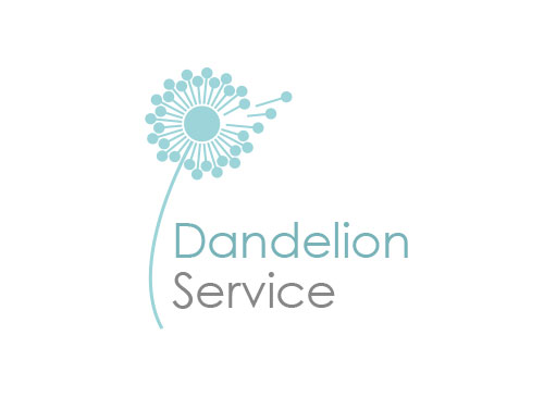 kologisch, Zeichen, Dandelion Logo, Pusteblume Logo