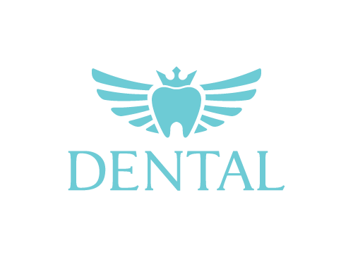 Zhne, Krone, Flgel, Engel, Zahnarzt Logo