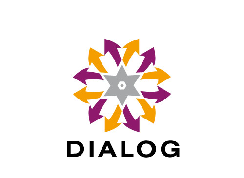 Logo, Kommunikation, Dialo, Pfeile und Stern