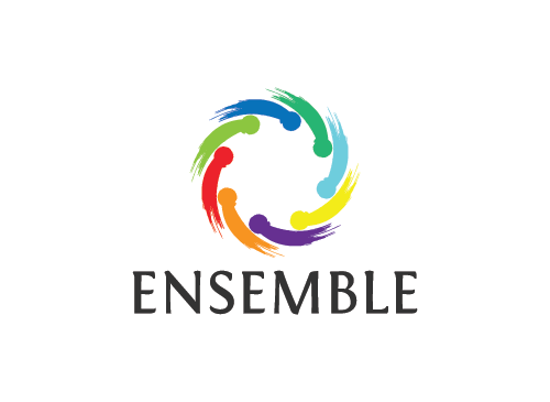 Ensemble Logo, Kinder Logo, Sozial Logo, Gruppe Logo, Menschen Logo