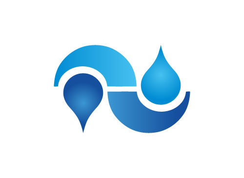 kologisch, Zwei Tropfen, Wasser, Energie, Logo