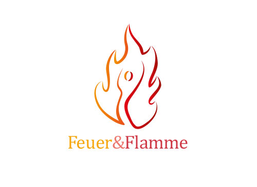 Feuer Logo, Heizung Logo, Klempner Logo, Brandschutz Logo, Flamme Logo