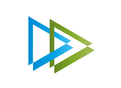 kologisch, Zweifarbig, Dreiecke, Immobilien, Architekt, Logo