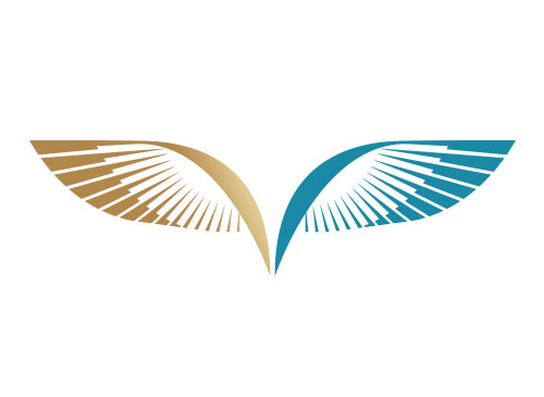 Zeichen, zweifarbig, Flügel, Mensch, Logo