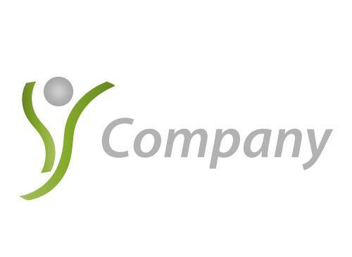 ,komedizin, Zweifarbig, Zeichen, Zeichnung, Vital, Person, Vegan, Fitness, Logo