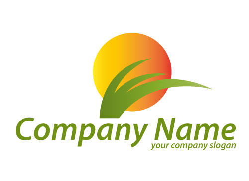 kologisch, Zeichen, Zeichnung, Symbol, Sonne, Gras, Natur, Logo