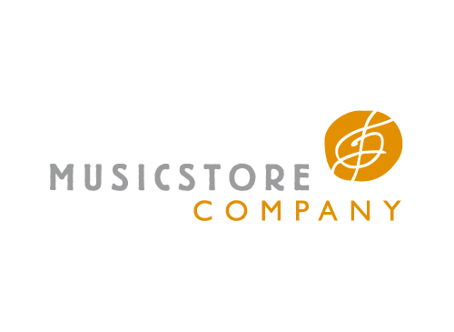 Musik Musicstore Sound DJ Notenschlssel Band Musikproduktion Musiklehrer Logo 