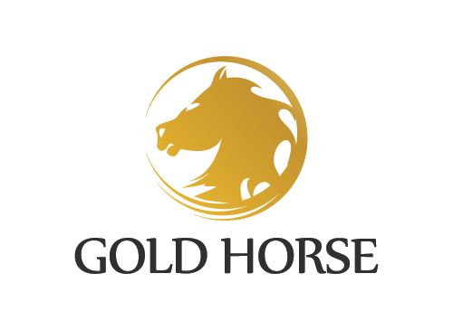 Hengst Logo, Pferd Logo, Pferdefarm Logo