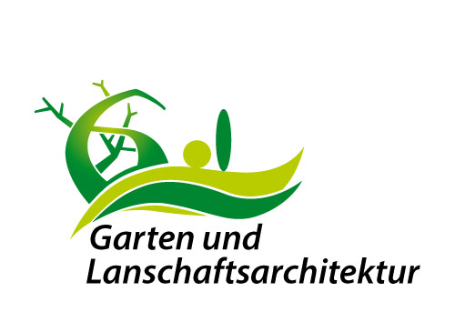 Logo, Markenzeichen, Garten und Landschaftsarchitekt, Landschaftsbau, Grtnerei, Landschaft