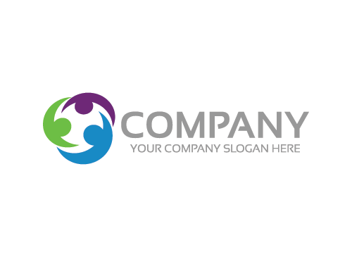 Menschen Logo, Pflege Logo, Hilfe Logo