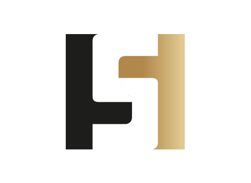 Zeichen, zweifarbig, H, S, Logo