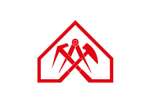 Dachdecker Logo, Haus Logo, Handwerk Logo