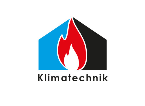 Haus, Handwerk, Heizung, Kamin, Klimatechnik, Sanitr, Klempner, Logo