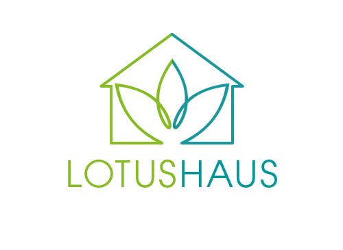 Haus Logo, Blume Logo, Arztpraxis Logo