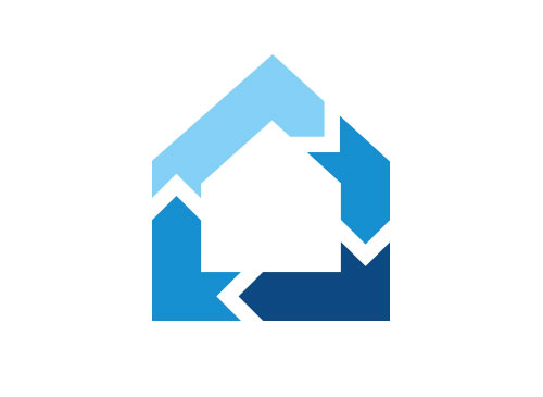 Haus Logo, Pfeil Logo